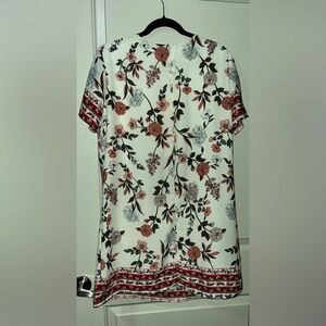 Lulu's Floral Midi Dress A-Flora-Ble Cream Floral Print Shift Dress